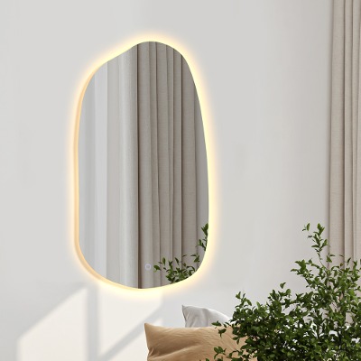 LED 간접 조명 - 스톤헨지 현관 비정형 거울